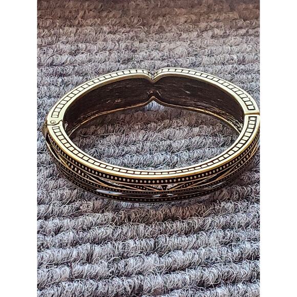 Heidi Daus White Crystal Deco Bangle Bracelet 7in M $250 - Picture 5 of 10